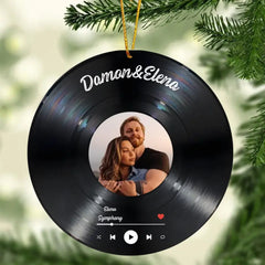 Personalized Song With Photo Acrylic Ornament - Best Gift Idea For Couple/ Music Lover/ Birthday Gift