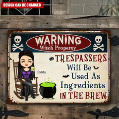 Halloween Witch Warning Trespassers Will Be Used As